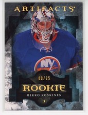 2011  Upper Deck Artifacts #175 Mikko Koskinen  Spectrum RC SN09/25 Islanders
