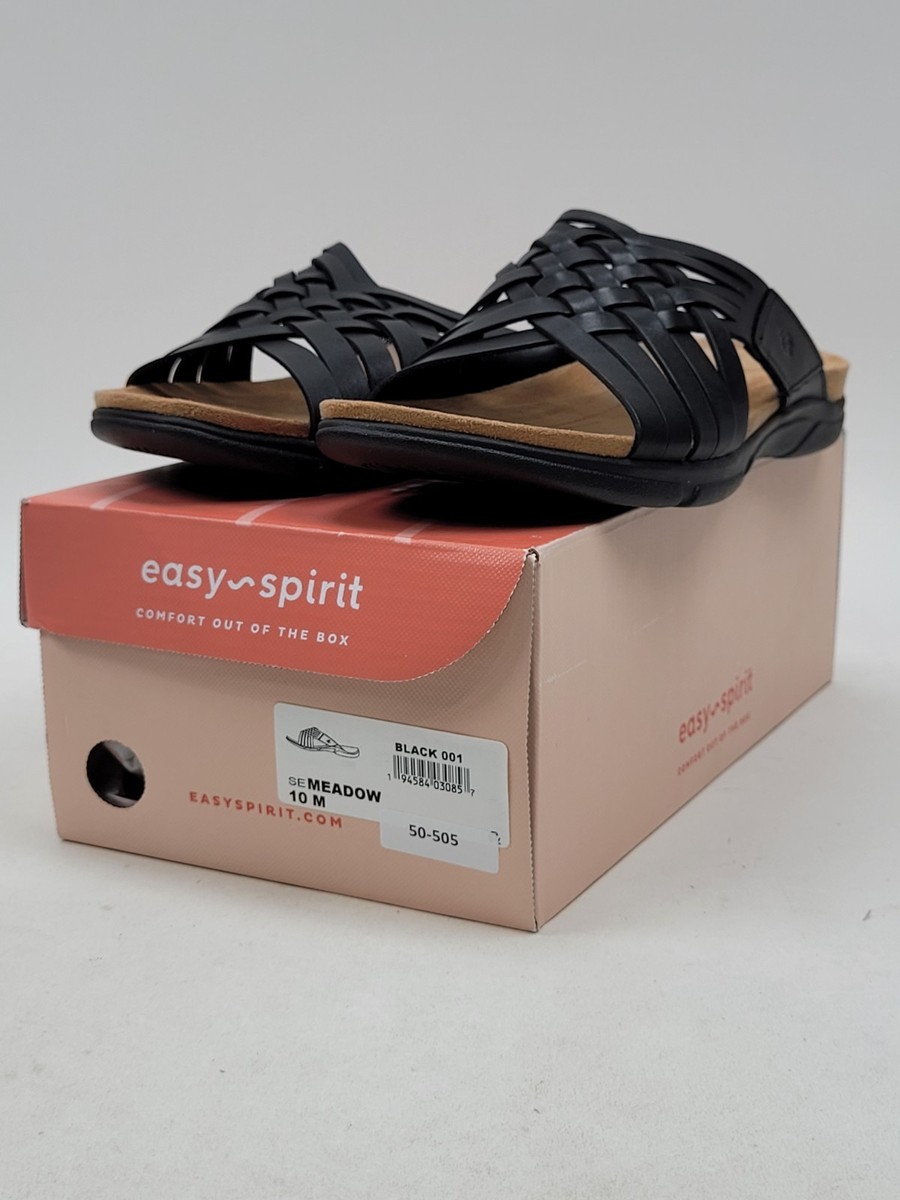 Easy Spirit Women Meadow Cross Strap Woven Slide Sandal Size 10 M