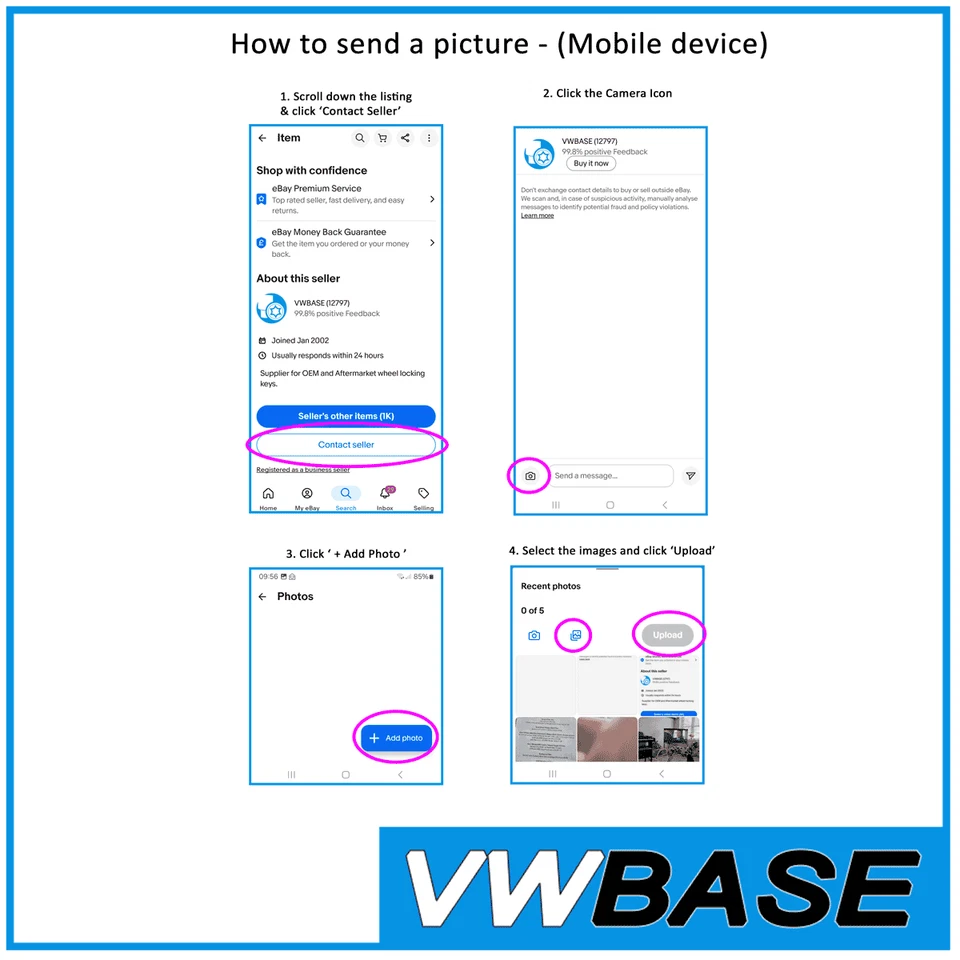 VW Jetta Wheel Lock Nut Key Lug Genuine OEM Locking Key Match Matching Security - Image 4 of 4