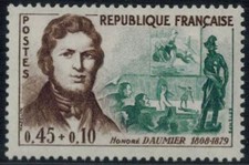 1961-France timbre neuf**/Honoré Daumier-Peintre sculpteur-Stamp-Yv.1299