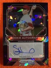 SPENCER HOWARD 2021 PRIZM BASEBALL ROOKIE AUTOGRAPHS CRACKED ICE /25 RA-SP 🔥