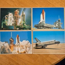 Vintage NASA SPACE COLLECTION SHUTTLE Postcards - Collection of 4