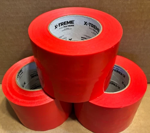 3 pcs.  TEX-TRUDE XTREME RED VAPOR BARRIER TAPE 4 IN. X 180 FT.