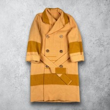 RARE Vintage Hudson's Bay Striped Wool Blanket Chore 4 Point Pea Coat Jacket