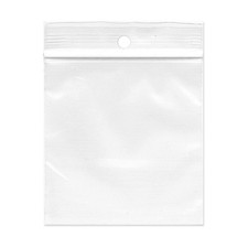 2000 Pcs Clear Reclosable Plastic Zipper Bags with Hang Hole 5 in x 8 in 2 Mil
