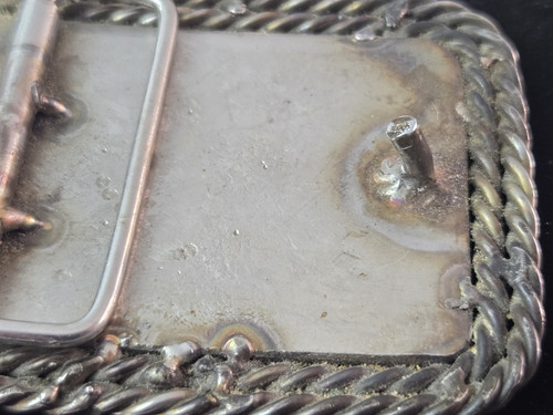 Vintage Belt Buckle featuring the Dallas Cowboys logo and the name "Bobby E." - Picture 3 of 8