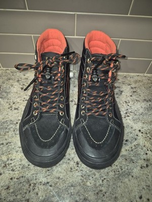 Size 8 - Spitfire Wheels x Vans Skate Sk8- Reissue High Black Flame