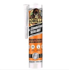 Gorilla All Conditions Sealant CLEAR Fast Set Waterproof Durable Silicone 295ml
