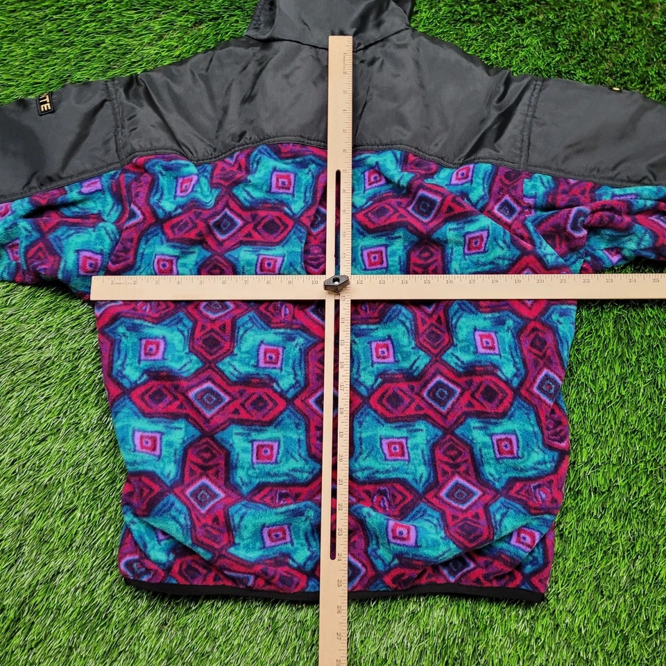 Vintage 80s 90s Descente Anorak Aztec Fleece Jacket S Fits M/L Ski Gorpcore - Image 4 of 4