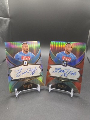 2024-25 Select Serie A Juan Camilo Zuniga 2 Card Signatures Lot Silver & Red