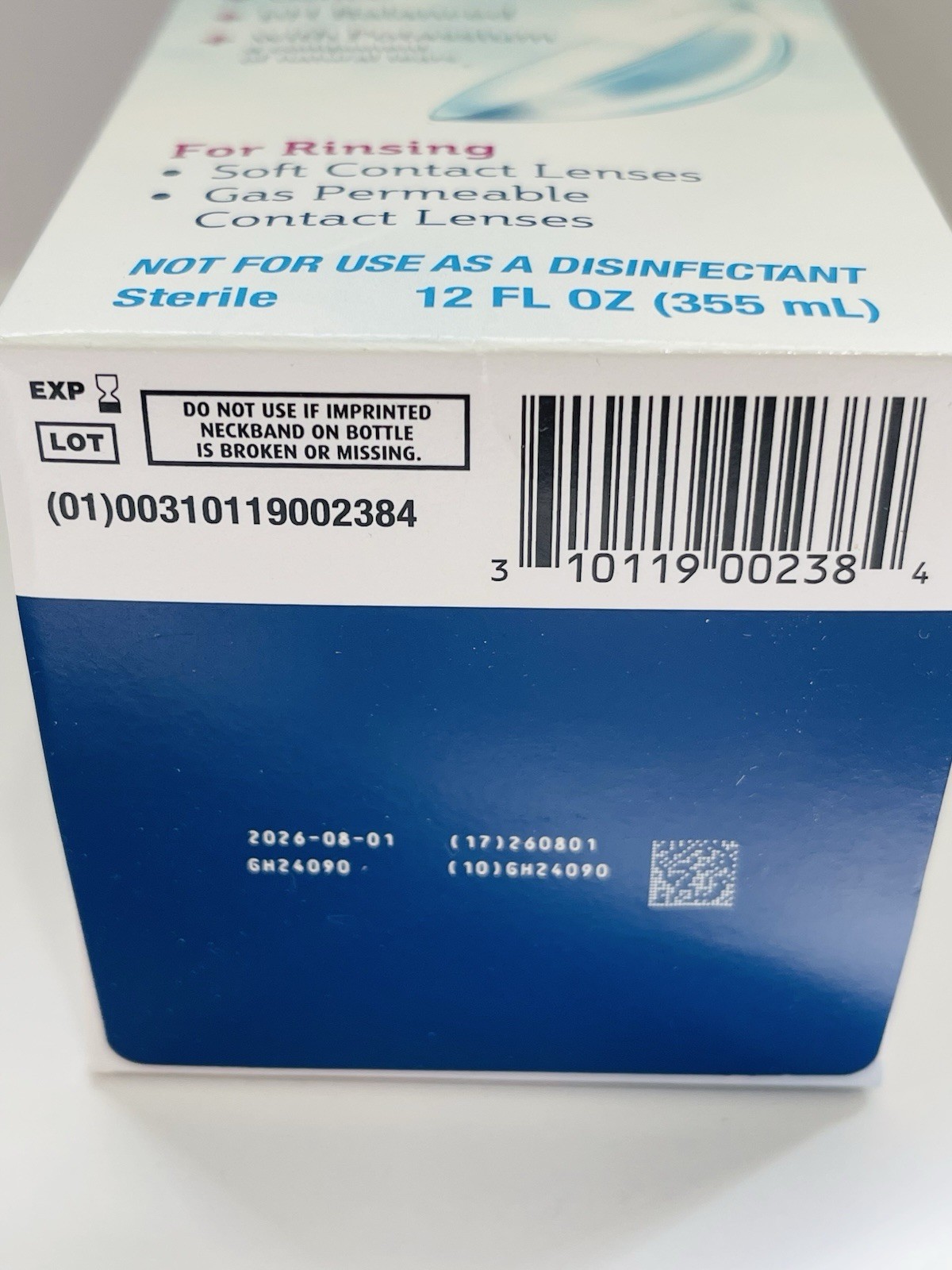Bausch And Lomb Sensitive Eyes Plus Saline Contact Solution 12 Fl OZ/355 mL
