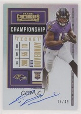 2020 Panini Contenders RPS Championship Ticket 16/49 Devin Duvernay Auto wd9