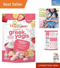 Gluten-Free Happy Baby Greek Yogis - Freeze-Dried Snacks for Babies 9 Mo, 1 Oz