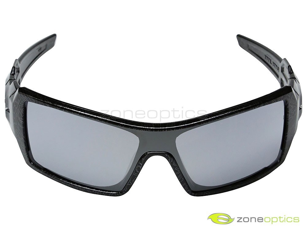Oakley Oil Rig Sunglasses 24-058 Polished Black/Silver Ghost