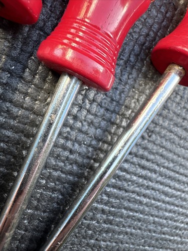 Sears Craftsman USA Nos Rare Red Clear Screwdriver Set 8pc 41053 Double Line - Picture 12 of 16
