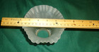 Vintage~Patterned Light Shade/Ruffled Edge Frosted Satin Glass~Replacement — photo 4