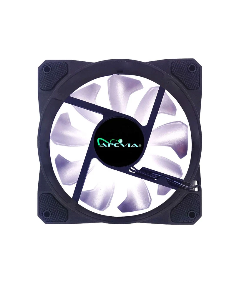 120mm White LED Ultra Silent Case Fan 5 Pack Anti-Vibration Pads gaming - Image 4 of 4