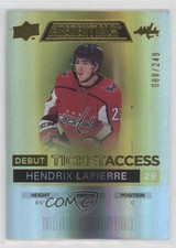 2021-22 Credentials Debut Ticket Access Yellow 80/249 Hendrix Lapierre #123 07s7