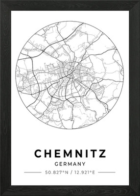 Chemnitz Deutschland Gerahmtes Wandbild Poster Leinwanddruck Bild