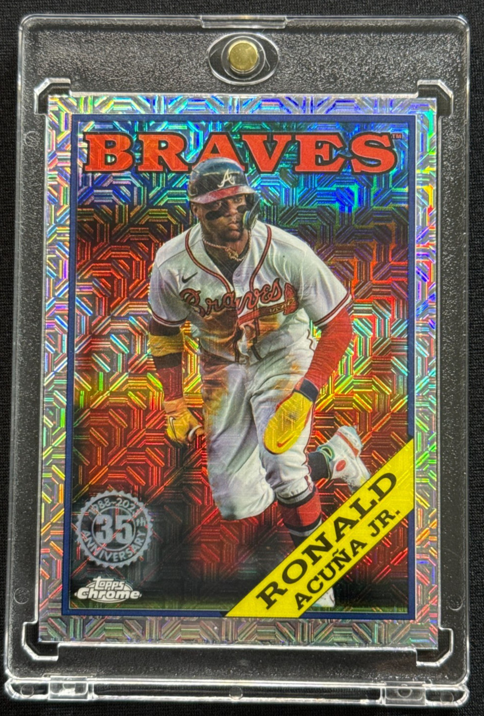 2023 Topps Chrome Silver Pack #T88C-1 RONALD ACUNA JR. Mojo Refractor ⚾ MINT