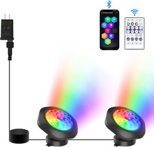 RGB Underwater Pond Lights, Super Bright 18 LED Submersible Fountain Lights Colo