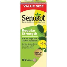Senokot Regular Strength Natural Vegetable Laxative 100 Tablets NIB