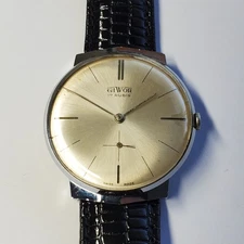 Vintage 1960s Giwor Men’s Manual Wind Hidden Lugs Watch - FHF 76 Movement