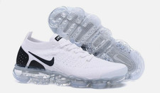 DS Air VaporMax Flyknit 2 Men's White Black Air Cushion Casual Shoes