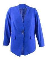 Calvin Klein Women's Collarless V-Neck Blazer