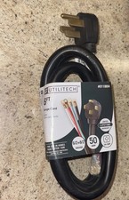 Utilitech 6-ft 4-Prong Black Range Appliance Power Cord Model 0118694 - 50 amp