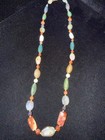 Vintage Polished Agate Semi Precious Stone 1960s Beggar Bead Necklace — photo 2