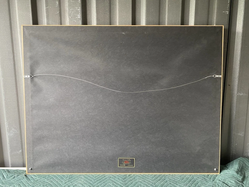 Framed Lugano Italy 1991 Coastline By Howard Behrens. Fine Art Print 41x31 - Image 4 of 4