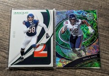 2 Card Lot Montez Sweat Emerald Patch 3/26 Khalil Mack Green Prizm 13/35 Bears