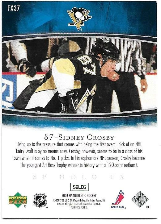2007-08 Upper Deck Sp Authentic Holo FX Rookie + Veteran "You Pick from list" - Image 2 of 2