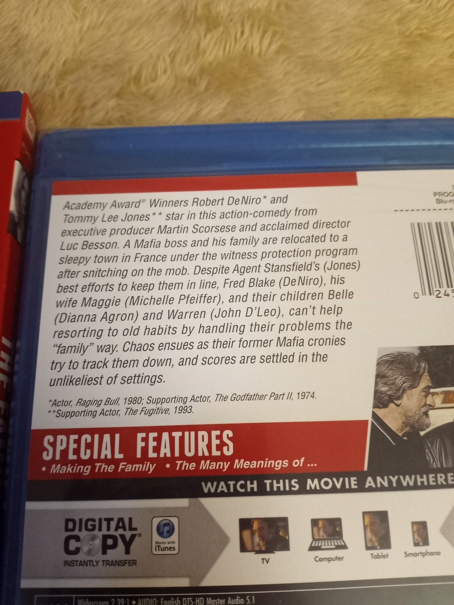 The Family (Blu-ray, Dvd, 2013, 2-Disc Set, Digital Copy) NEW