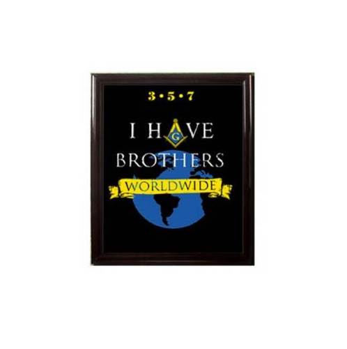 Mason Wall Canvas Print - Masonic Brothers 12x16 - I Have Brothers Worldwide 357 - Picture 3 of 3