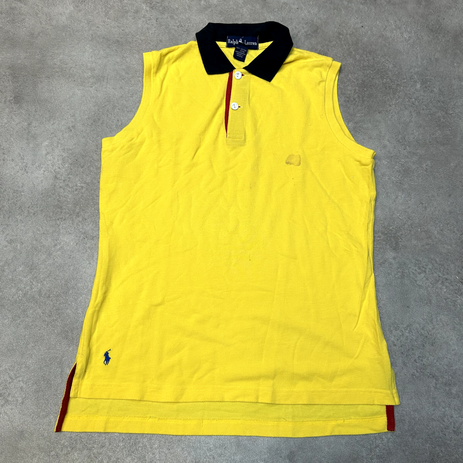 Ralph Lauren Gilet Uomo Grande Full Zip Pony Collo Giacca Senza Maniche Giallo