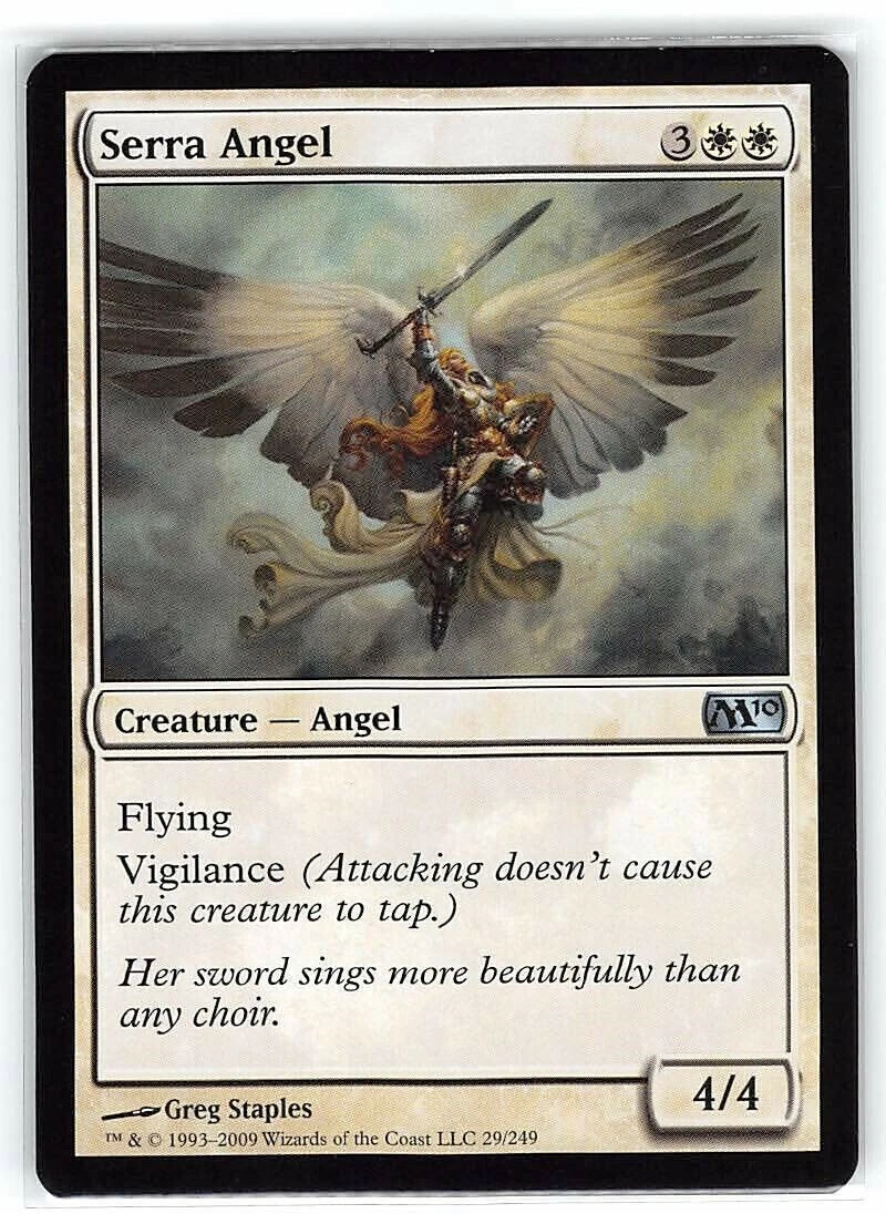 Serra Angel Magic: The Gathering Near Mint or Better Individual