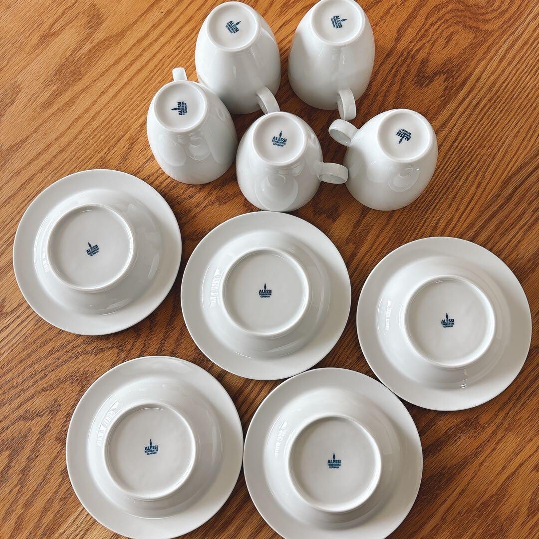 Alessi Tendentse Bavero Cup Saucer 5 Set | eBay