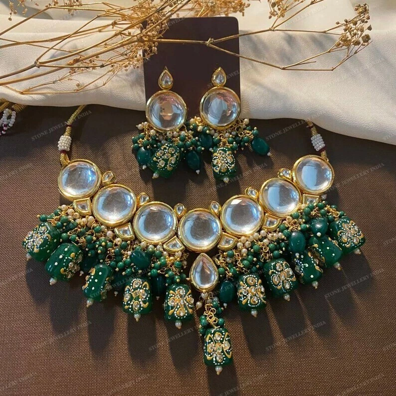 Sea green pachi kundan set - Rent N Flaunt