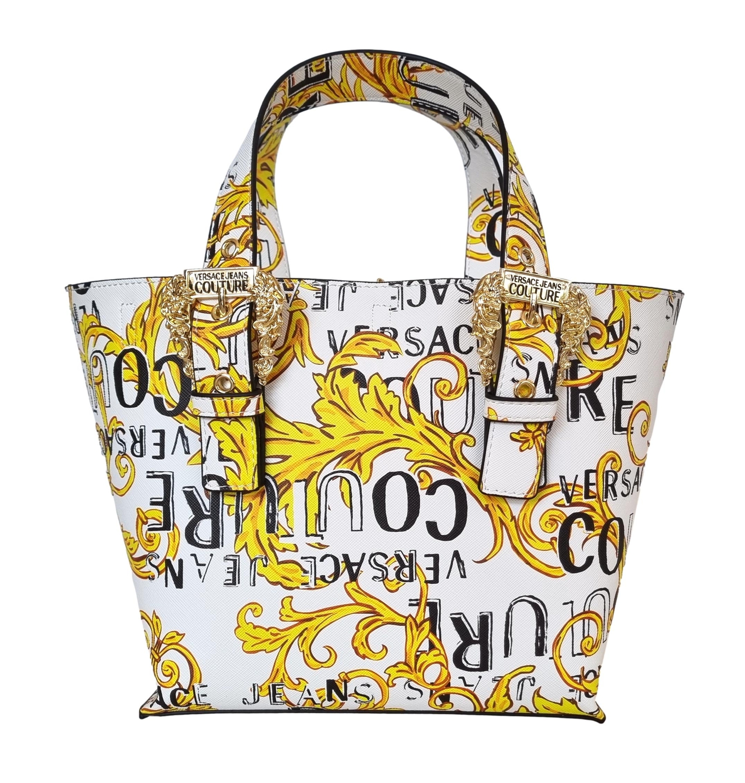 VERSACE JEANS borsa a mano più tracolla 74VA4BFA ZS597 G03 bianca oro