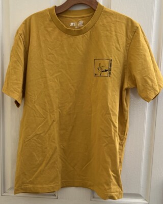 Uniqlo x Naruto 20th Anniv. Multi Shadow Clone Jutsu Unisex Yellow T Shirt Sz M