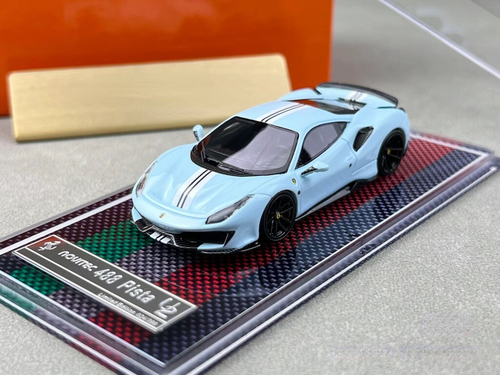 U2 1/64 フェラーリ488ピスタ　novitec グレー U2 1:64 488 Pista Novitec Resin Car Model Limited edition