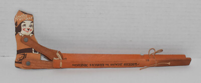 Vintage 1920s Howels Root Beer Jointed Wood Trapeze Advertising Figure