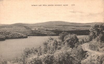 Maine, Wyman Lake From Arnold Highway Trail ME, Vintage Postcard