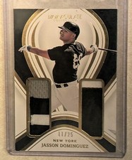 Jasson Dominguez 2023 Immaculate Prime Rookies Prospect Materials Patch Gold /25