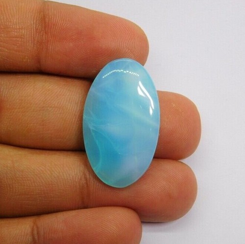AAA+ Naturale Peruviana Blu Opale Cabochon Gemma, Morbido Blu Colore - Picture 4 of 21