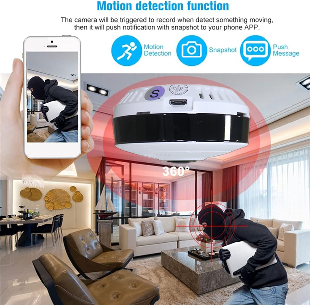 360 Degree Panoramic Smart IP Camera IPC Wireless P2P 960P