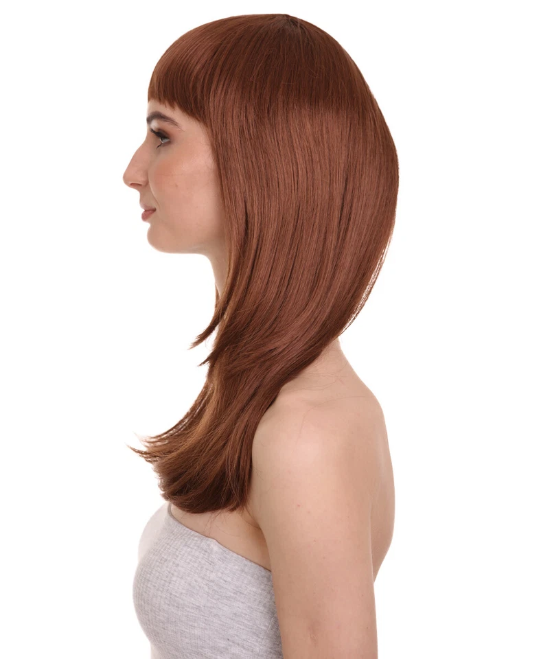 Mujeres Colecciones Glamour Sexy Cosplay Fiesta Marrón Rojizo Peluca HW-697 (Adulto) Foto 3 de 4