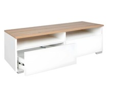 TV Schrank Lowboard Fernsehtisch Unterschrank Sideboard mit Schubladen Weiß